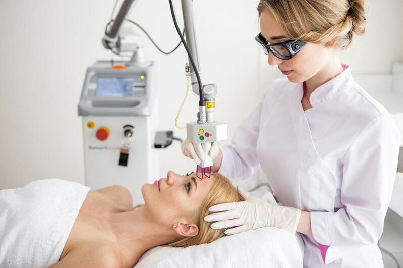 laser procedure for facial skin rejuvenation